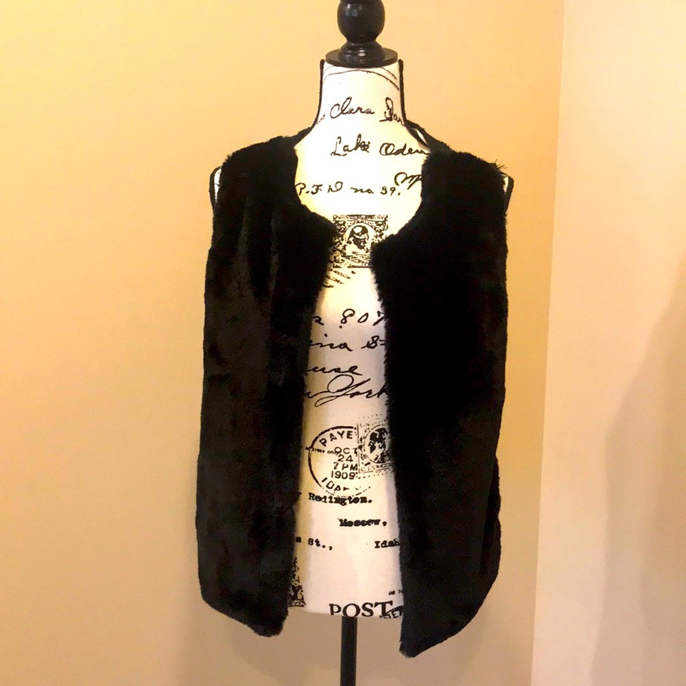 Black Fur vest